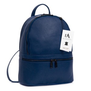 Rucsac dama din piele naturala DiAmanti Francesca Blu Scuro